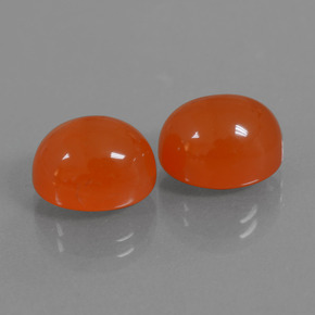 캐럿 천연 오렌지 카넬리안 보석, 타원형 컷, 11.1×9.1 mm, 투명한