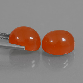 캐럿 천연 오렌지 카넬리안 보석, 타원형 컷, 11.1×9.1 mm, 투명한