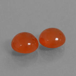 캐럿 천연 오렌지 카넬리안 보석, 라운드 컷, 7.12 mm, 투명한