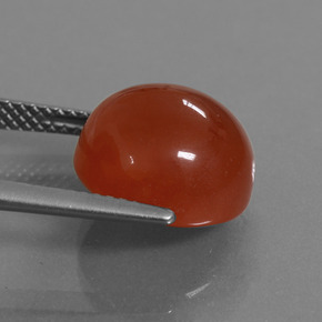 7.56캐럿 천연 오렌지 카넬리안, 라운드 컷, 11.92 mm, 투명한