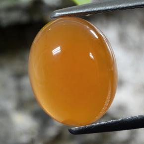 2.63캐럿 천연 살구 오렌지 카넬리안, 타원형 컷, 투명한