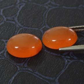 4.94캐럿 천연 붉은빛 오렌지 카넬리안 보석, 타원형 컷, 10.1×8.1 mm, 투명한
