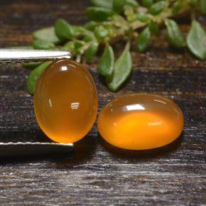 2.65캐럿 천연 주황색 홍옥수 보석, 타원형 컷, 투명한