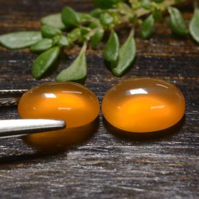 2.65캐럿 천연 주황색 홍옥수 보석, 타원형 컷, 투명한