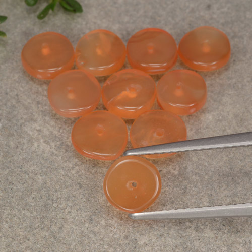 6.31캐럿 천연 붉은 오렌지 홍옥수 보석, 멋진 모양, 투명한
