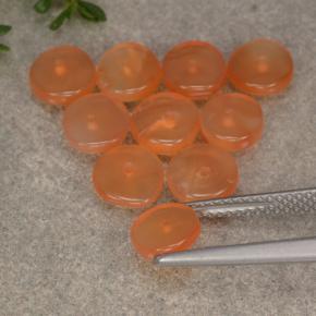 6.31캐럿 천연 붉은 오렌지 홍옥수 보석, 멋진 모양, 투명한