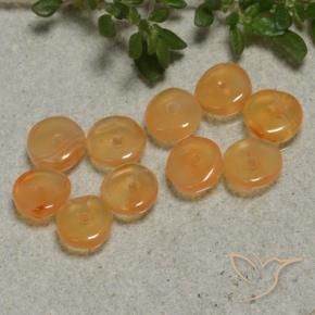 4.00캐럿 천연 미디엄 오렌지 홍옥수 보석, 멋진 모양, 투명한