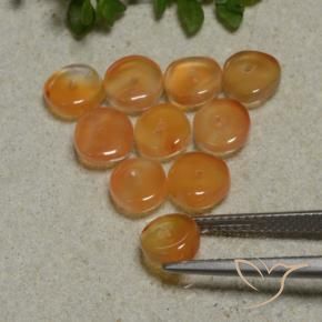 7.53캐럿 천연 다크 오렌지 홍옥수 보석, 멋진 모양, 투명한