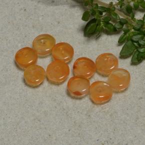 4.51캐럿 천연 다크 오렌지 홍옥수 보석, 멋진 모양, 투명한