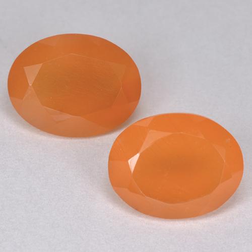 3.57캐럿 천연 인텐스 오렌지 카넬리안 보석, 타원형 컷, 9×7.1 mm, 투명한