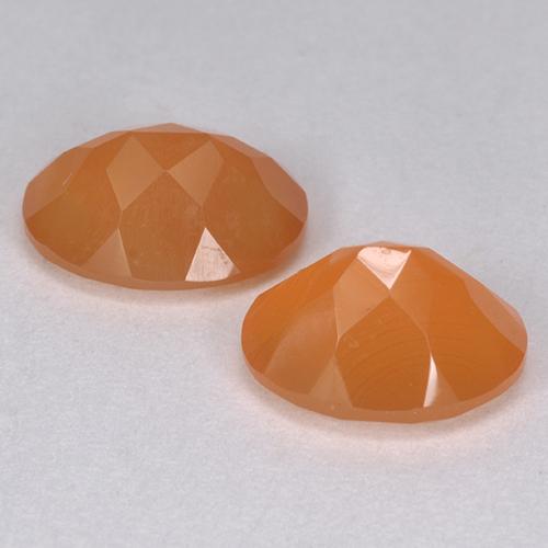 3.57캐럿 천연 인텐스 오렌지 카넬리안 보석, 타원형 컷, 9×7.1 mm, 투명한