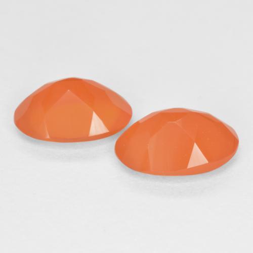 1.12캐럿 천연 따뜻한 살구 오렌지 카넬리안 보석, 타원형 컷, 투명한