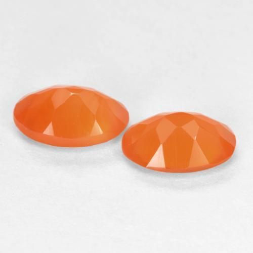 0.77캐럿 천연 인텐스 오렌지 카넬리안 보석, 타원형 컷, 6.1×4 mm, 투명한