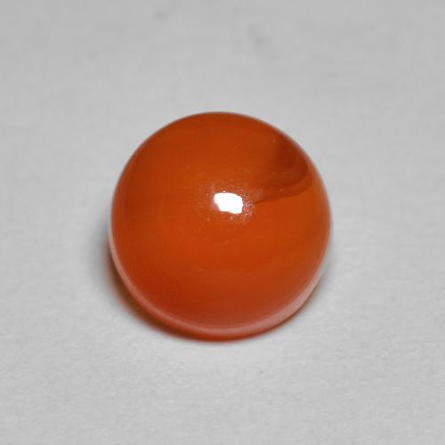 2.38캐럿 천연 앰버 오렌지 카넬리안, 라운드 컷, 7.90 mm, 투명한