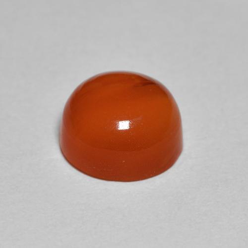 2.38캐럿 천연 앰버 오렌지 카넬리안, 라운드 컷, 7.90 mm, 투명한