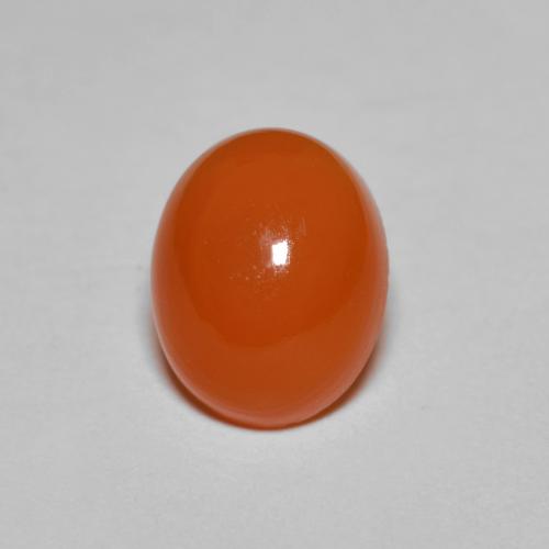 2.14캐럿 천연 앰버 오렌지 카넬리안, 타원형 컷, 9×7.1 mm, 투명한