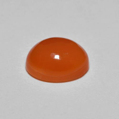 2.14캐럿 천연 앰버 오렌지 카넬리안, 타원형 컷, 9×7.1 mm, 투명한
