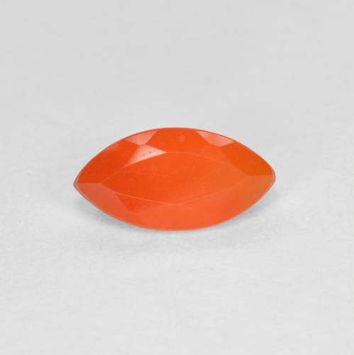 0.57캐럿 천연 미디엄 오렌지 카넬리안, 마퀴즈, 8×4.1 mm, 투명한
