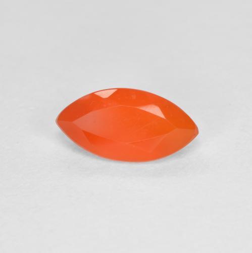 0.57캐럿 천연 미디엄 오렌지 카넬리안, 마퀴즈, 8×4.1 mm, 투명한