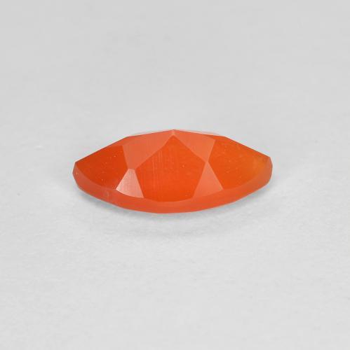 0.57캐럿 천연 미디엄 오렌지 카넬리안, 마퀴즈, 8×4.1 mm, 투명한