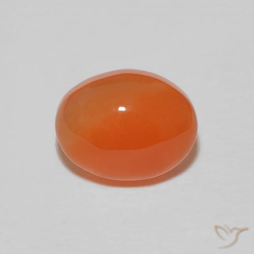 2.34ct 자연스러운 인텐스 오렌지 홍옥수, 타원형, 불투명체