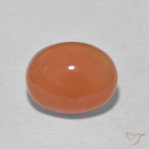 2.95ct 자연스러운 라이트 오렌지 홍옥수, 타원형, 불투명체
