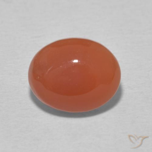 2.66ct 자연스러운 미디엄 오렌지 홍옥수, 타원형, 불투명체