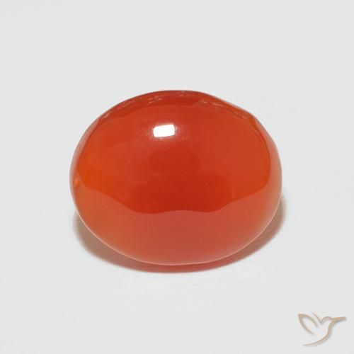 2.67ct 자연스러운 파이어 오렌지 홍옥수, 타원형, 불투명체