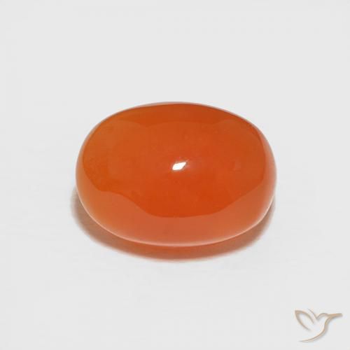 1.81ct 자연스러운 파이어 오렌지 홍옥수, 타원형, 불투명체