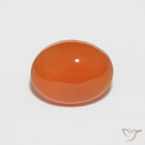 1.78ct 자연스러운 파이어 오렌지 홍옥수, 타원형, 불투명체