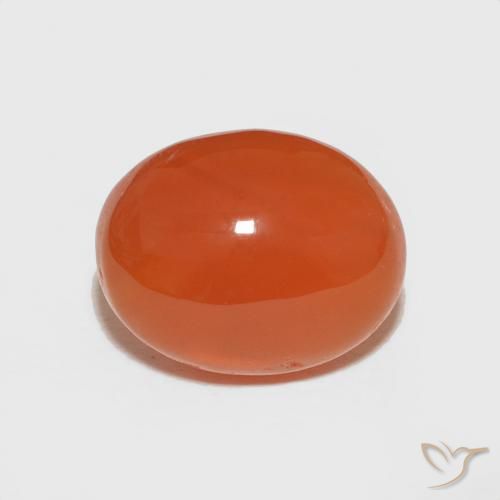 2.47ct 자연스러운 미디엄 오렌지 홍옥수, 타원형, 불투명체