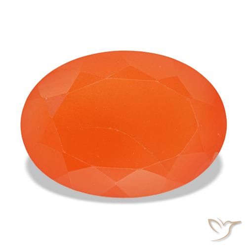 5.43ct 오렌지 카넬리안, 오벌, 투명한