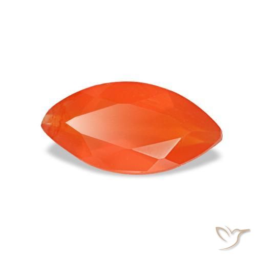 0.44캐럿 천연 앰버 오렌지 카넬리안, 마퀴즈, 7.8×4 mm, 투명한