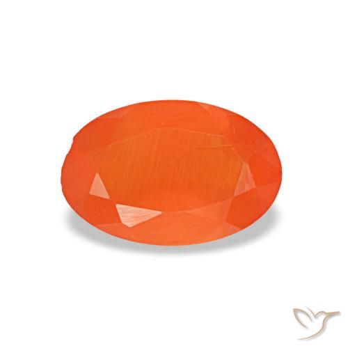0.34ct 오렌지 카넬리안, 오벌, 투명한