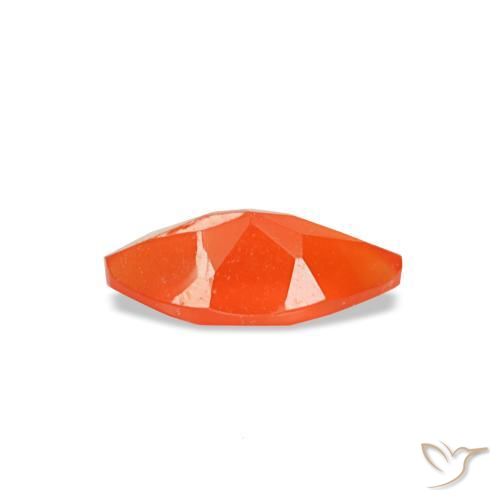 0.22캐럿 천연 밝은 오렌지 카넬리안, 마퀴즈, 5.9×3 mm, 투명한