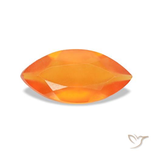 0.39ct 오렌지 카넬리안, 마퀴즈, 투명한