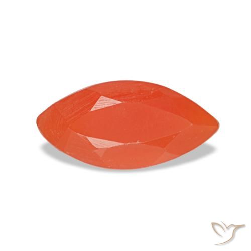0.48ct 레드 카넬리안, 마퀴즈, 투명한