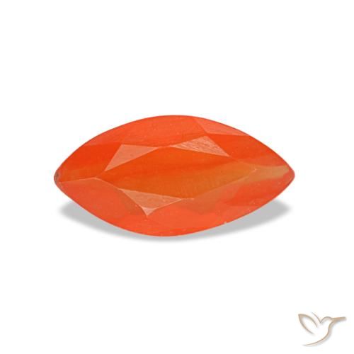 0.44ct 레드 카넬리안, 마퀴즈, 투명한