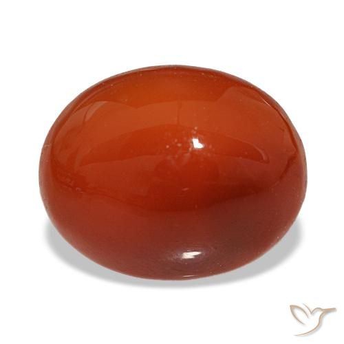 3.06ct 레드 카넬리안, 오벌, 투명한