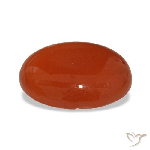 2.04캐럿 천연 라이트 오렌지 레드 카넬리안, 타원형 컷, 10×8.1 mm, 투명한