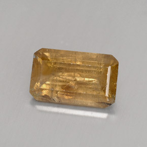 4.50캐럿 천연 브라운 카시테라이트, 에메랄드 컷, 9.9×6.1 mm, SI-I1