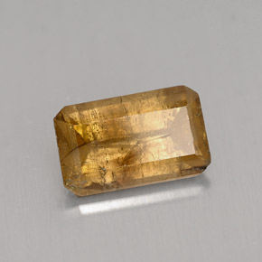 4.50캐럿 천연 브라운 카시테라이트, 에메랄드 컷, 9.9×6.1 mm, SI-I1