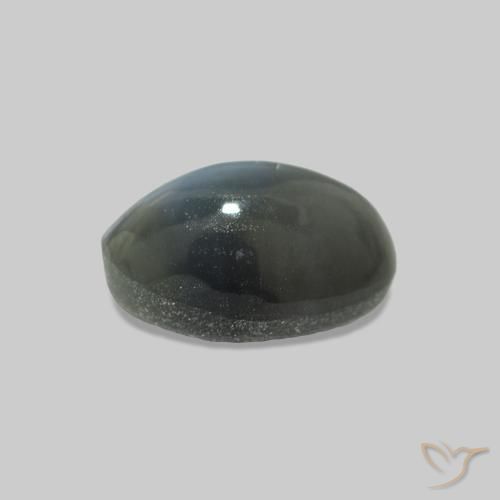 1.00캐럿 천연 미디엄 그레이 Cat's Eye Alexandrite, 타원형, 불투명체