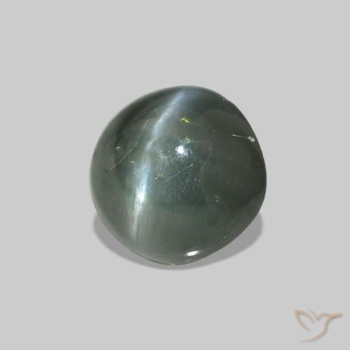 0.53캐럿 천연 따뜻한 녹색 Cat's Eye Alexandrite, 둥근, 불투명체