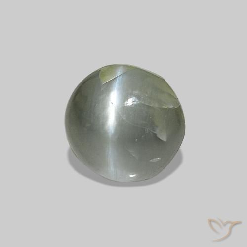 0.51캐럿 천연 회색 녹색 Cat's Eye Alexandrite, 타원형, 불투명체