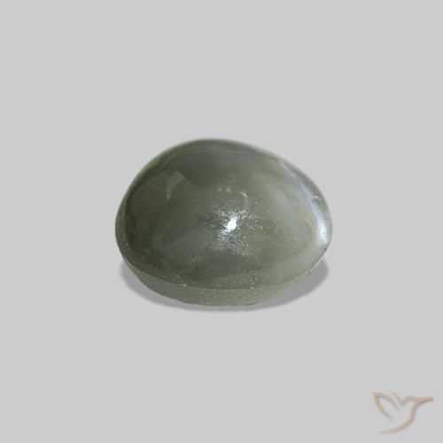 0.51캐럿 천연 회색 녹색 Cat's Eye Alexandrite, 타원형, 불투명체