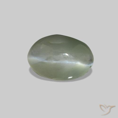 0.93캐럿 천연 회색 녹색 Cat's Eye Alexandrite, 타원형, 불투명체