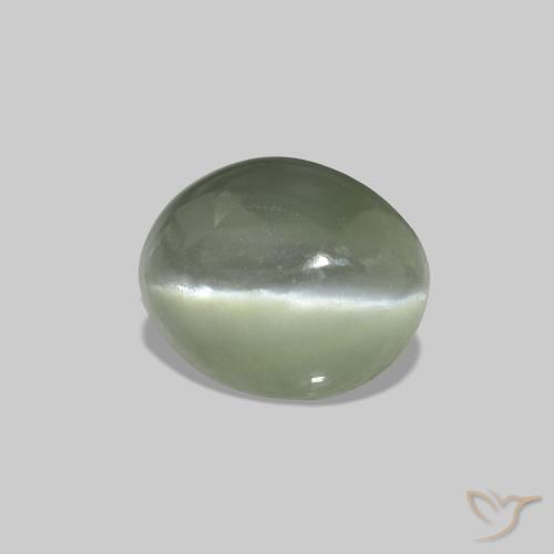 0.70캐럿 천연 회색 녹색 Cat's Eye Alexandrite, 타원형, 불투명체