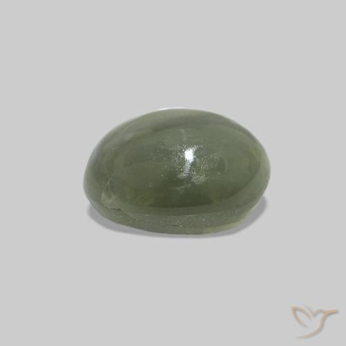 0.70캐럿 천연 회색 녹색 Cat's Eye Alexandrite, 타원형, 불투명체
