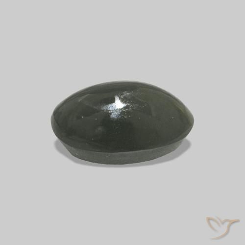 0.76캐럿 천연 옅은 숲 녹색 Cat's Eye Alexandrite, 타원형, 불투명체